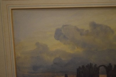 Lot 479 - Alexander Wallace Rimington (British 1854-1918) - Watercolour - Abbey ruin in a landscape