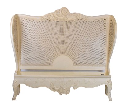 Lot 765 - Cream painted bed frame and headboard