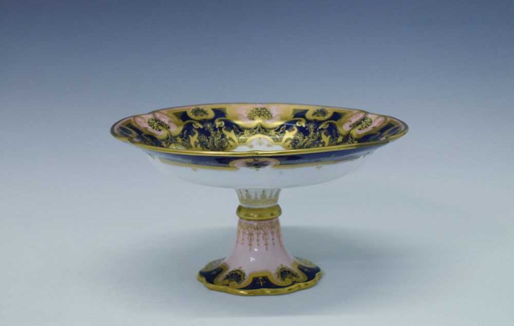 Lot 273 - Royal Worcester tazza by R. Sebright