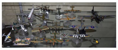 Lot 303 - Quantity of mainly diecast model fighter planes to include; Corgi Aviation Archive, Legends, etc.