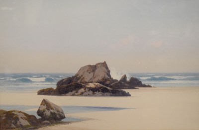 Lot 347 - Frederick John Widgery, (1861-1942) - Watercolour and bodycolour - Beach scene