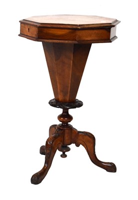 Lot 764 - Victorian walnut work table