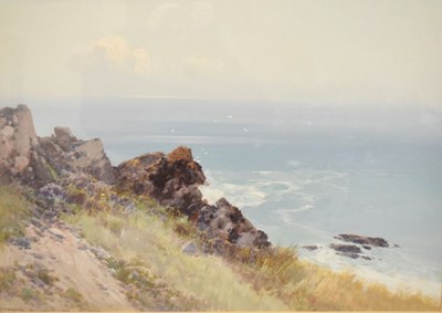 Lot 349 - Frederick John Widgery, (1861-1942) - Watercolour - Headland Rocks, Newquay