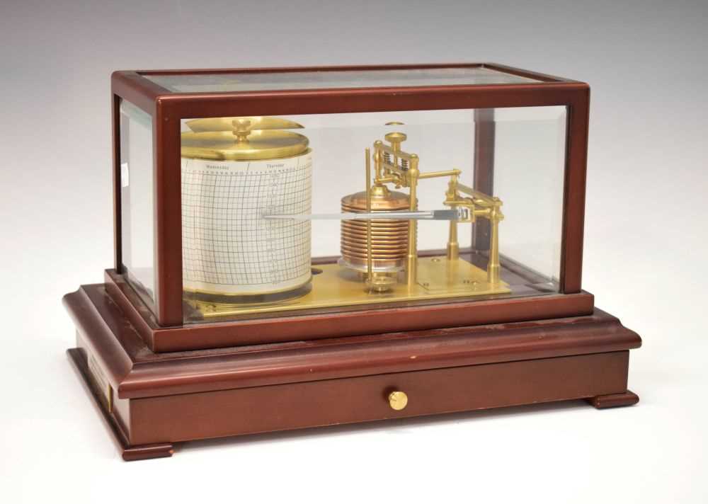 Lot 181 - Modern mahogany cased barograph