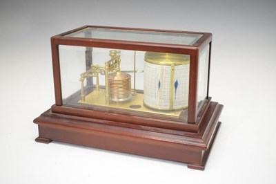 Lot 181 - Modern mahogany cased barograph