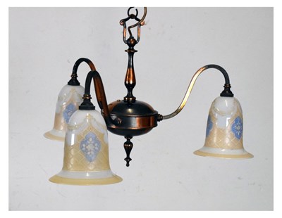 Lot 707 - Three-branch ceiling light