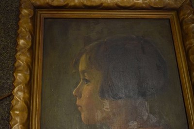 Lot 363 - Reginald James Bush (1869-1956) - Oil on panel, Portrait of a Girl