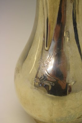 Lot 91 - George III silver lidded jug of baluster form