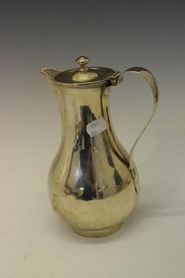 Lot 91 - George III silver lidded jug of baluster form