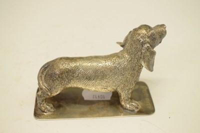 Lot 87 - Elizabeth II Scottish cast solid silver model of a Dachshund dog