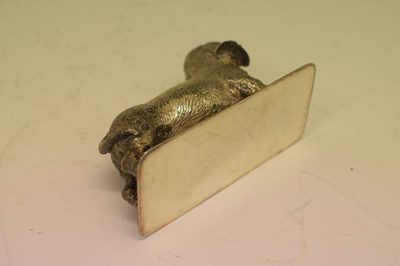 Lot 87 - Elizabeth II Scottish cast solid silver model of a Dachshund dog