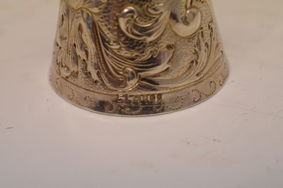 Lot 113 - Continental silver figural desk bell