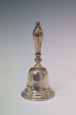 Lot 85 - Asprey - Elizabeth II cast silver table bell
