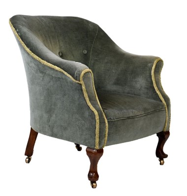 Lot 666 - Late Victorian upholstered salon chair