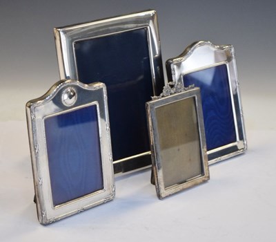 Lot 210 - Four assorted silver easel photograph frames