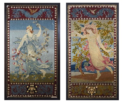 Lot 501 - Ada Godman - Pair of Arts & Crafts panels