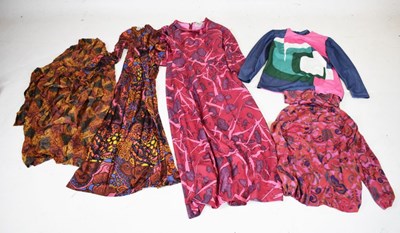 Lot 626 - 1960s cowl neck top and retro top, two dresses etc