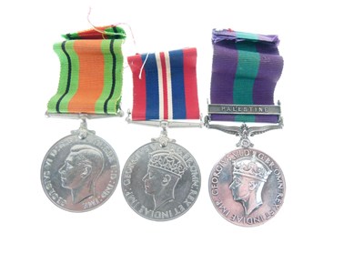 Lot 98 - George VI General Service Medal and Second World War medal pair