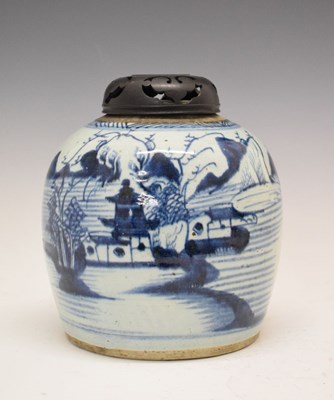 Lot 221 - Chinese blue and white ginger jar