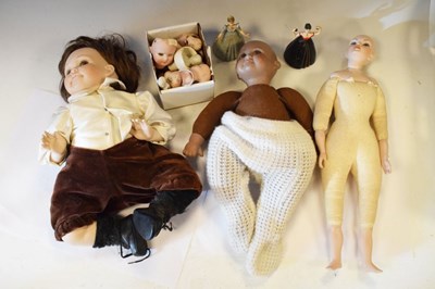 Lot 299 - Quantity of bisque headed dolls and doll parts