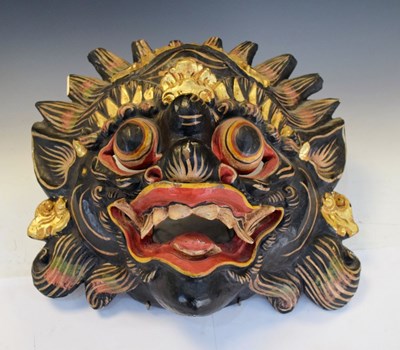 Lot 252 - Balinese wooden dragon mask