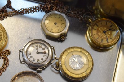 Lot 82 - Group of pocket and fob watches, and plated locket