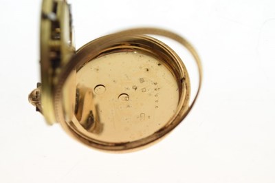 Lot 81 - 18ct gold fob watch