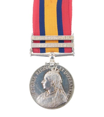 Lot 204 - Queens South Africa Medal 1899-1902 awarded to Private T.R. Shaw, Army Service Corps