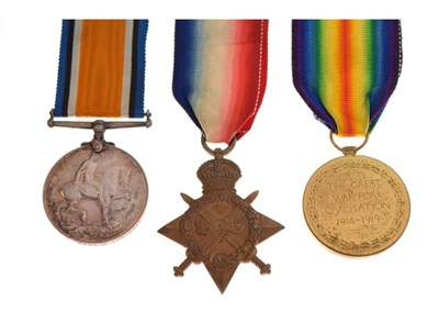 Lot 289 - First World War medal trio awarded to Serjeant. H. Shaw of the Royal Fleet Auxiliary