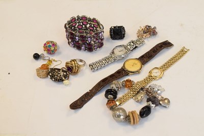 Lot 54 - Quantity of costume jewellery, watches, etc