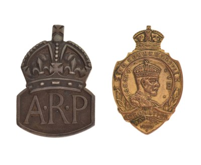 Lot 311 - Silver ARP ( Air Raid Precaution) badge