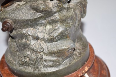 Lot 240 - French Art Nouveau spelter figural lamp