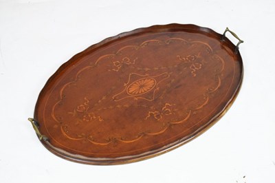 Lot 759 - Edwardian inlaid mahogany tray