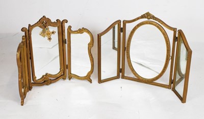 Lot 609 - Two gilt framed dressing mirrors