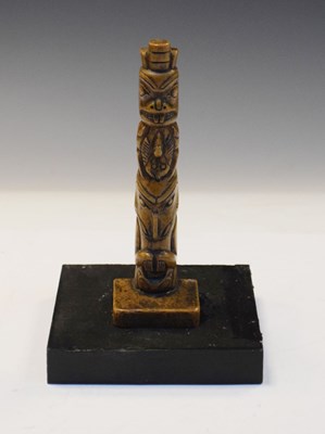 Lot 250 - Cold cast resin Native American style totem