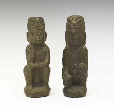 Lot 169 - Two Pre Columbian black stoneware figures