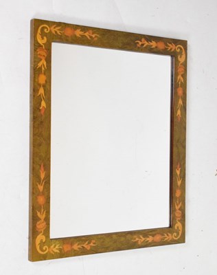 Lot 525 - Reproduction Italian marquetry mirror