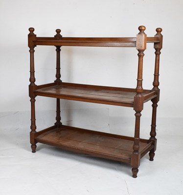 Lot 457 - Victorian walnut three-tier buffet