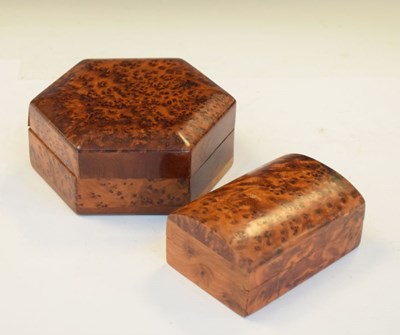 Lot 440 - Two yew wood boxes