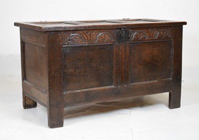 Lot 469 - Late 17th Century carved oak coffer or bedding chest