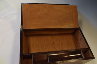 Lot 439 - Victorian brass-bound rosewood Campaign-style writing slope