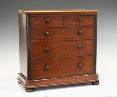 Lot 460 - 19th Century 'apprentice piece' mahogany chest of drawers