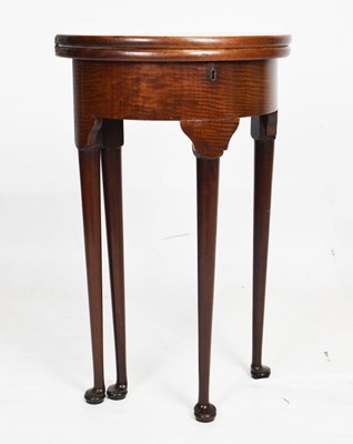 Lot 442 - Small early 18th Century-style mahogany demi-lune fold-over side table