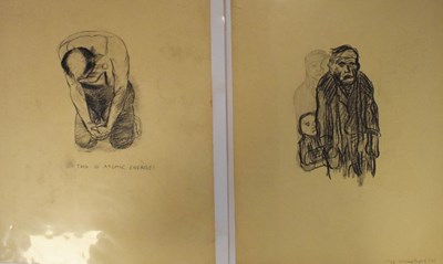 Lot 607 - Two  Post-War unframed sketches