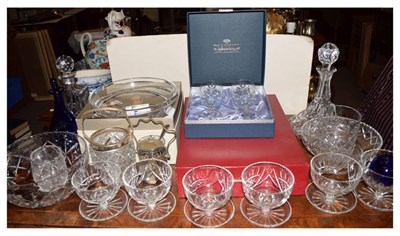 Lot 664 - Jasper Conran for Stuart Crystal glass bowl, and a quantity of cut glass, etc