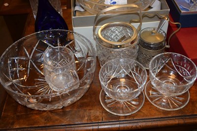 Lot 664 - Jasper Conran for Stuart Crystal glass bowl, and a quantity of cut glass, etc
