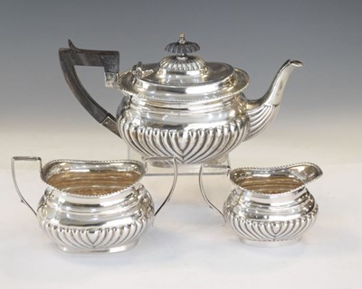 Lot 181 - Victorian silver three-piece bachelor's tea set