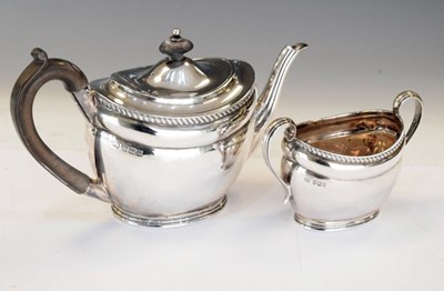 Lot 180 - Silver two-piece "bachelor's" tea-set