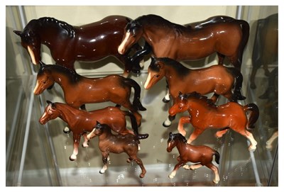 Lot 353 - Collection of horses and ponies by Beswick and others