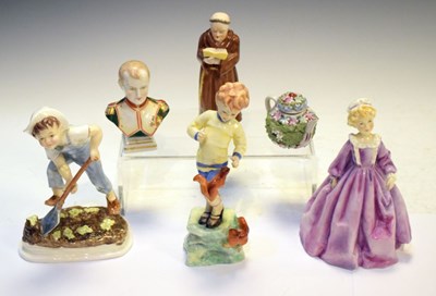 Lot 384 - Royal Worcester figures, Napoleon bust, etc